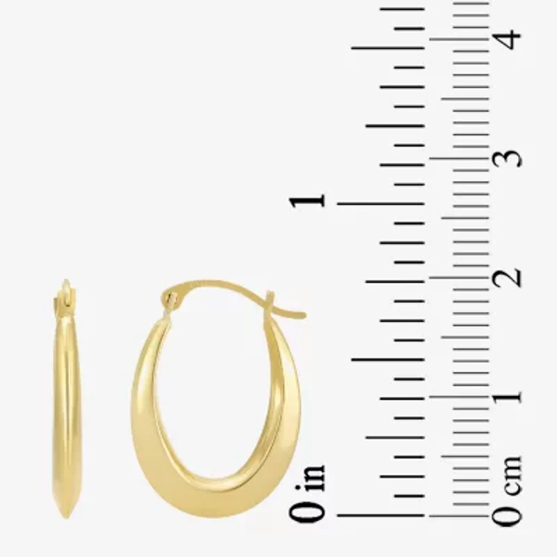 Womens 10K Gold 22mm Round Hoop Earrings