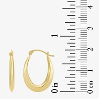 Womens 10K Gold 22mm Round Hoop Earrings