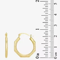 Womens 10K Gold 22.5mm Round Hoop Earrings
