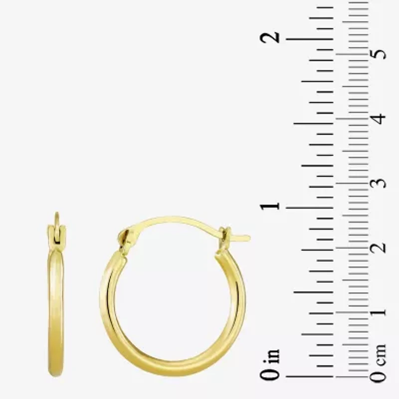 Womens 10K Gold 22mm Round Hoop Earrings