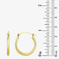 Womens 10K Gold 22mm Round Hoop Earrings