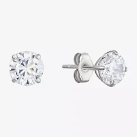 Cubic Zirconia 14K Gold 5mm Stud Earrings