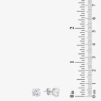 Cubic Zirconia 14K White Gold 7mm Stud Earrings
