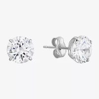 Cubic Zirconia 14K White Gold 7mm Stud Earrings