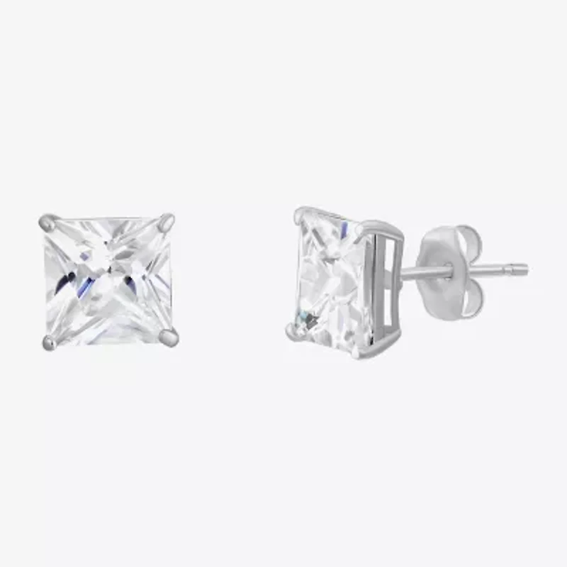 Cubic Zirconia 14K Gold 6mm Stud Earrings