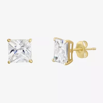 Cubic Zirconia 14K Gold 6mm Stud Earrings