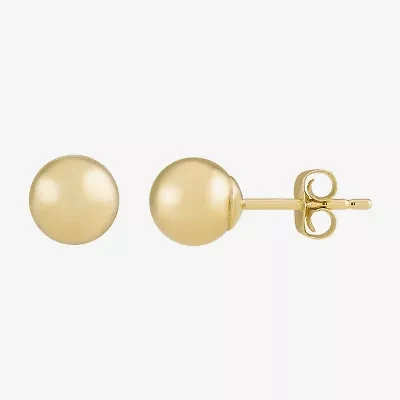 14K Yellow Gold 6mm Stud Earrings