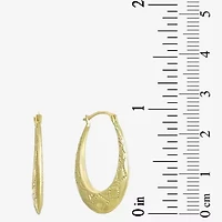 Womens 10K Gold 24mm Hoop Earrings