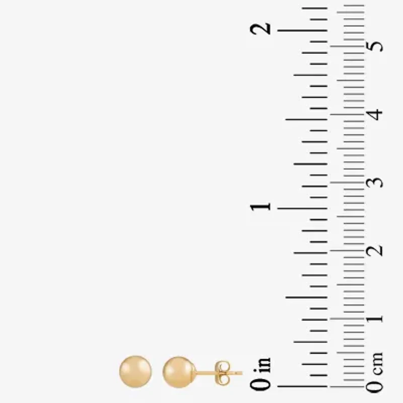14K Yellow Gold Ball Stud Earrings