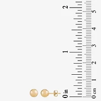 14K Yellow Gold Ball Stud Earrings