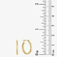 Womens 14K Gold 15mm Hoop Earrings