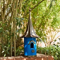 Glitzhome 32" Farmhouse Blue Pagoda Bird House