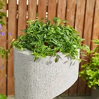 Glitzhome 40.25" Terrazzo Spiral Shaped Outdoor Fountain