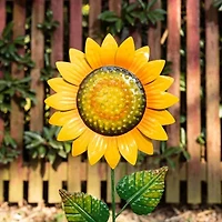 Glitzhome 36" Metal Sunflower Yard Stake