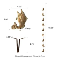 Glitzhome 8.5 Ft Fish Shaped Rain Chain Garland