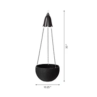 Glitzhome 30" Solar Lighted Hanging Planters