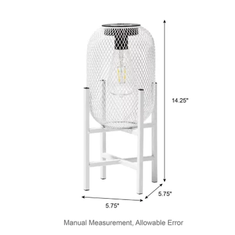 Glitzhome 2-pc. 14.25" Metal Solar Decorative Lantern
