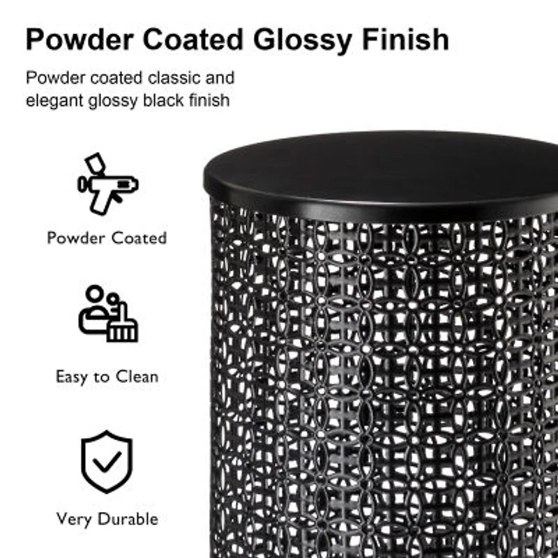 Glitzhome 2-pc. Patio Garden Metal Stool