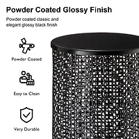 Glitzhome 2-pc. Patio Garden Metal Stool