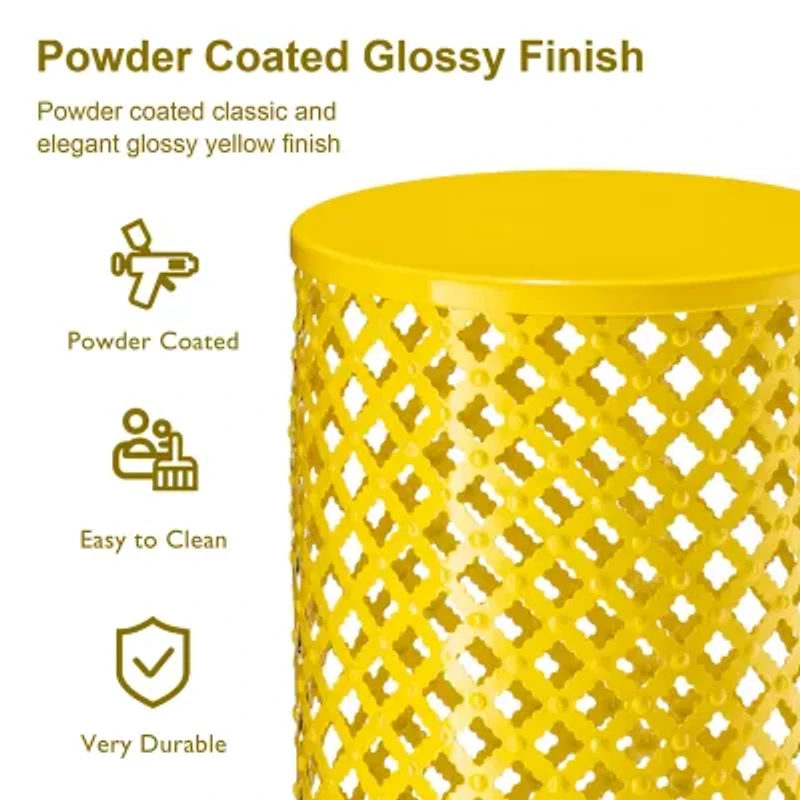 Glitzhome 2-pc. Patio Garden Metal Stool