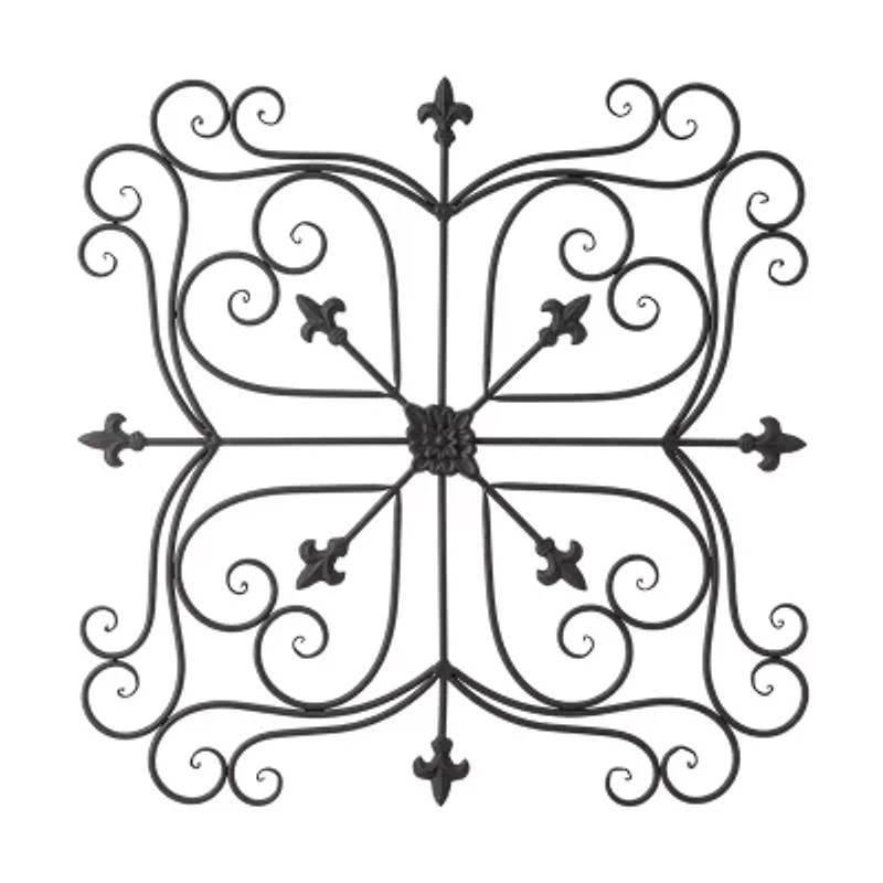 Glitzhome 23.5" Iron Floral Garden Wall Sign