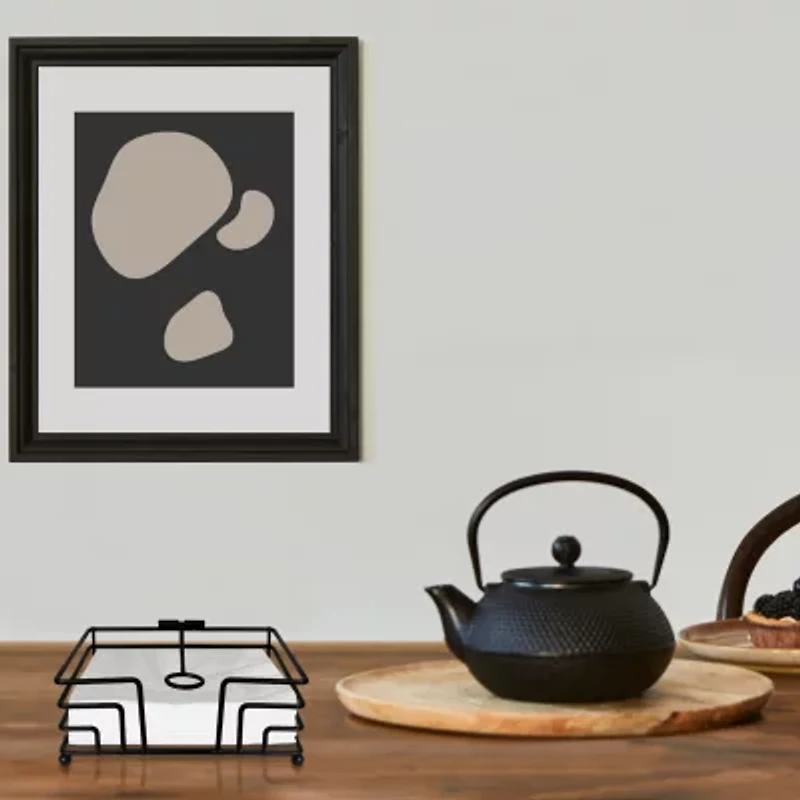 Blue Donuts Flat Wire Black Napkin Holder
