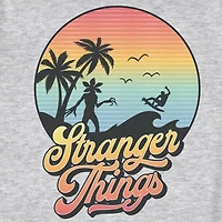 Little & Big Kid Girls Crew Neck Short Sleeve Regular Fit Stranger Things Graphic T-Shirt