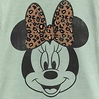 Disney Little & Big Kid Girls Crew Neck Short Sleeve Regular Fit Minnie Mouse Graphic T-Shirt