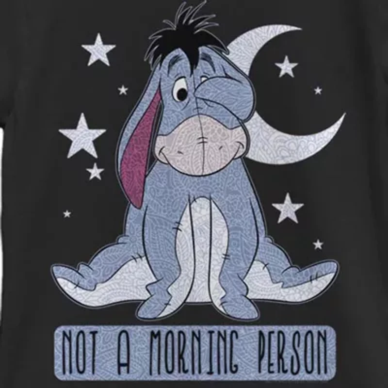 Disney Little & Big Kid Girls Crew Neck Short Sleeve Slim Fit Eeyore Winnie The Pooh Graphic T-Shirt