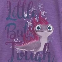 Bruni Little & Big Kid Girls Crew Neck Short Sleeve Slim Fit Frozen Graphic T-Shirt