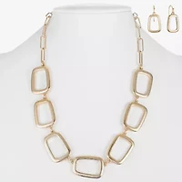 Liz Claiborne Collar Necklace And Drop Earring Womens 2-pc. Jewelry Set
