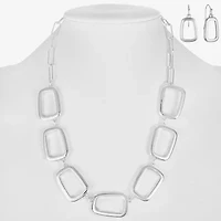 Liz Claiborne Collar Necklace And Drop Earring Womens 2-pc. Jewelry Set