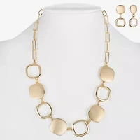 Liz Claiborne Collar Necklace And Drop Earring Womens Hypoallergenic 2-pc. Jewelry Set