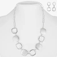 Liz Claiborne Collar Necklace And Drop Earring Womens Hypoallergenic 2-pc. Jewelry Set
