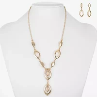 Liz Claiborne Y Necklace And Drop Earring Womens Hypoallergenic 2-pc. Jewelry Set