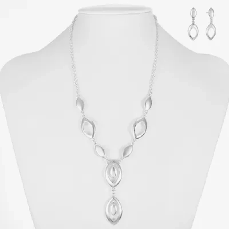 Liz Claiborne Y Necklace And Drop Earring Womens Hypoallergenic 2-pc. Jewelry Set