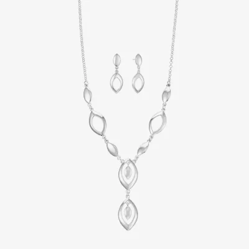 Liz Claiborne Y Necklace And Drop Earring Womens Hypoallergenic 2-pc. Jewelry Set