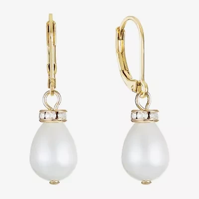 Monet Jewelry Womens Simulated Pearl Drop Earrings