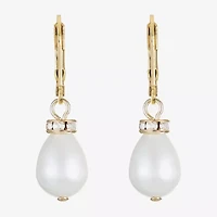Monet Jewelry Womens Simulated Pearl Drop Earrings