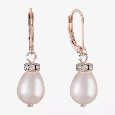 Monet Jewelry Womens Simulated Pearl Drop Earrings