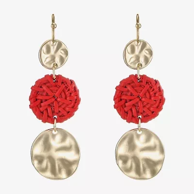 Liz Claiborne Womens Round Drop Earrings