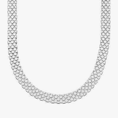 Limited Quantities! Womens Sterling Silver 18 Inch Stampato Chain Necklace