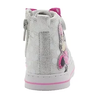 Disney Minnie High Top Girls Round Closed Toe Slip-On Shoe
