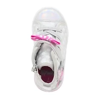 Disney Minnie High Top Girls Round Closed Toe Slip-On Shoe