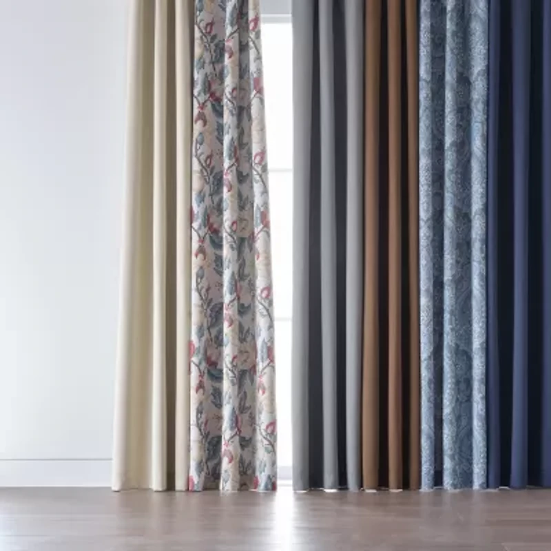 Broadhaven Geneva Solid Grommet Top Blackout Single Curtain Panel