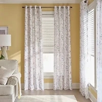 Fieldcrest Catalina Print Grommet Top Light-Filtering Single Curtain Panel