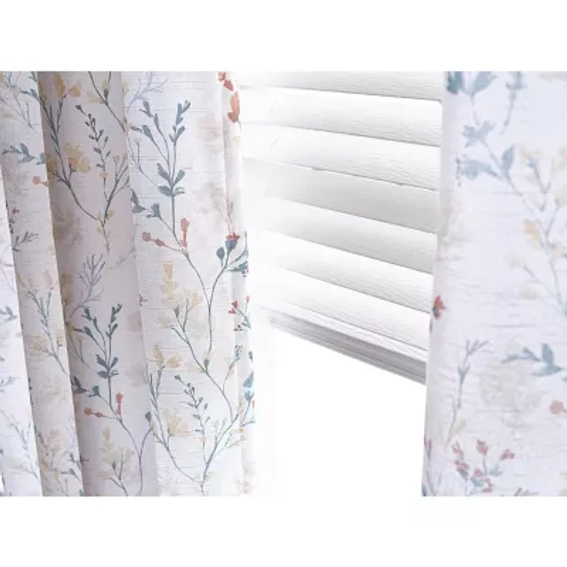 Fieldcrest Catalina Print Grommet Top Light-Filtering Single Curtain Panel