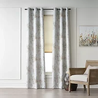 Sun Zero Percy Lenia Print Grommet Top Energy Saving 100% Blackout Single Curtain Panel