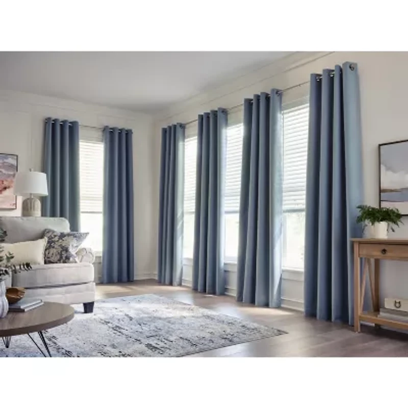 Max Blackout Baylor Grommet Top Energy Saving 100% Single Curtain Panel