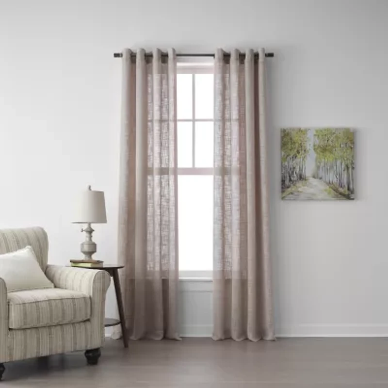 Regal Home Ashford Grommet Top Sheer Single Curtain Panel